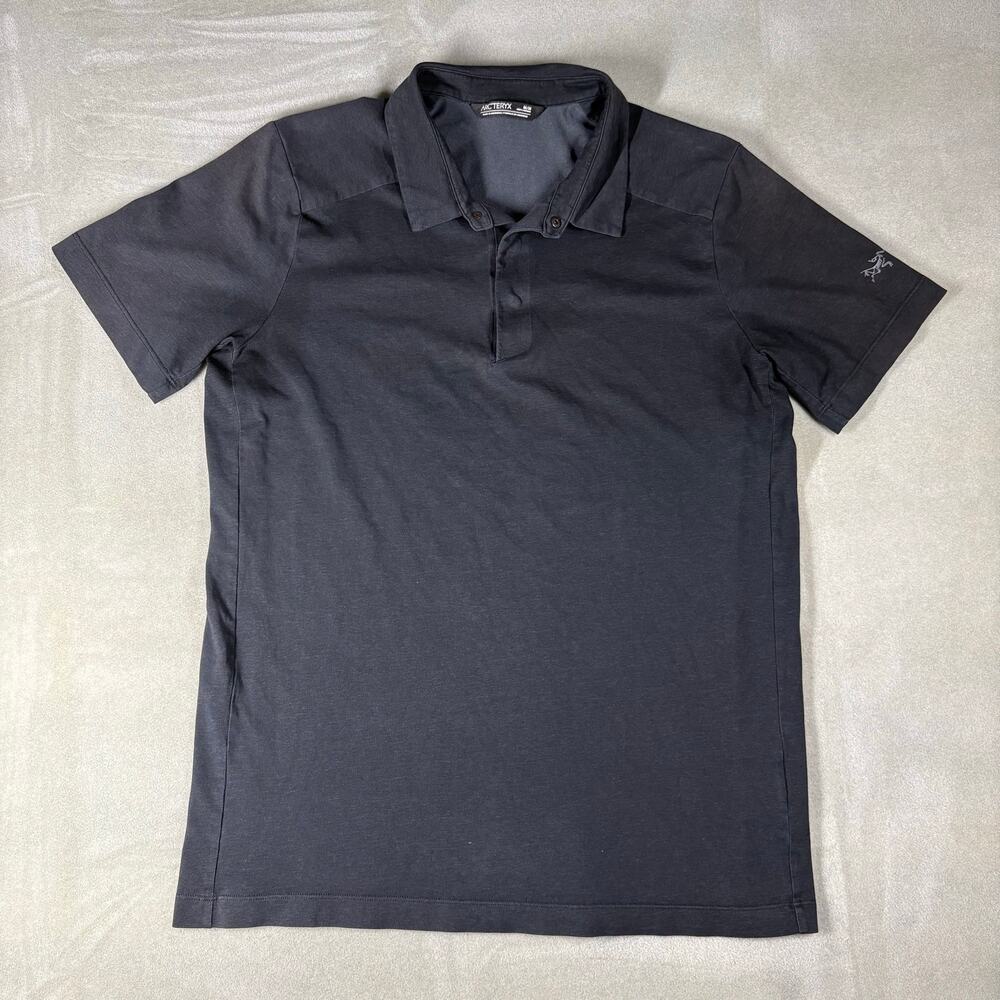 Arc’teryx Men’s Black Polo Shirt Short Sleeve Outdoor Casual Size Medium M
